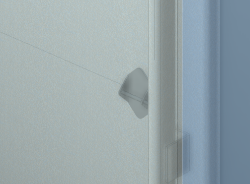 Détails du dessin technique intérieur de la porte de garage commerciale Garaga, où l'on voit les braquettes et les ancrages.